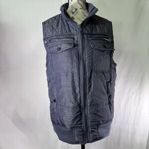 Womens‎ Saks Fifth Avenue Vest Insulated Puffer Jacket Gray Med